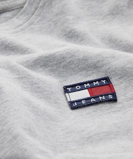 TJM TOMMY BADGE TEE REGULAR FIT LT GREY HTR