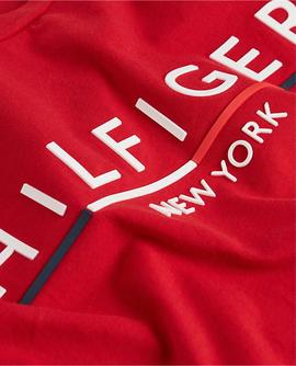CORP UNDERLINE TEE HAUTE RED