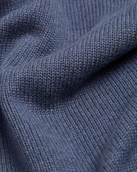 CHUNKY COTTON ZIP THROUGH VINTAGE INDIGO HEATHER