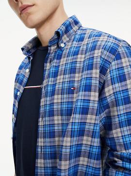 MELANGE MULTI CHECK REGULAR FIT SODALITE BLUE