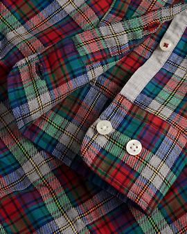 MELANGE MULTI CHECK REGULAR FIT HAUTE RED