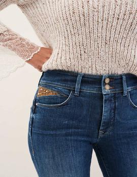 PANTALÓN VAQUERO SECRET SKINNY FIT CON BOLSO DE ECOPIEL