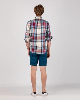 CAMISA BIG TARTAN NATURAL TWILL