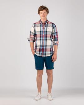 CAMISA BIG TARTAN NATURAL TWILL