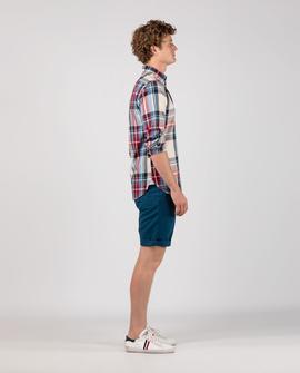 CAMISA BIG TARTAN NATURAL TWILL
