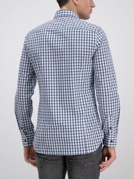 LS JEFFERSON SHIRT SLIM FIT BLUE - WHITE