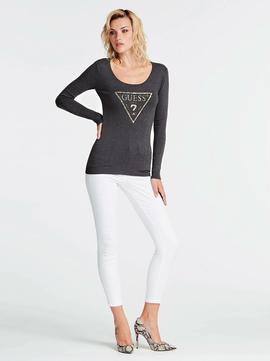 LS RN ELIANA SWEATER DARK COAL HEATHER