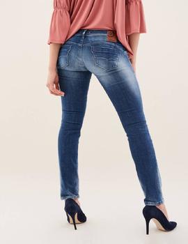 WONDER PUSH UP SLIM FIT PREMIUM WASH GATEADO ROJO