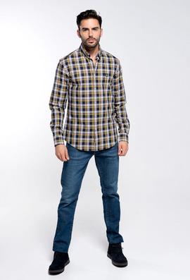 CAMISA H TARTAN AMARILLO
