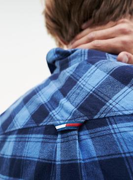 TJM FLANNEL CHECK SHIRT DUTCH BLUE
