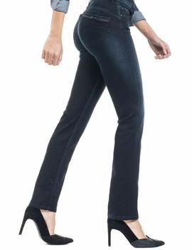 PANTALÓN VAQUERO SECRET SLIM HIGH RISE PUSH IN BLONDA NEGRA