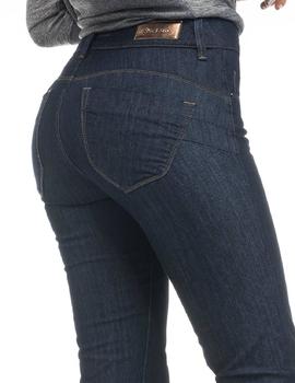 PANTALÓN VAQUERO SECRET SLIM HIGH RISE PUSH IN INDIGO DENIM
