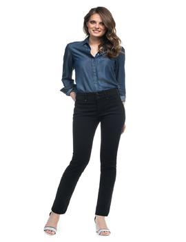 PANTALÓN VAQUERO SECRET SLIM HIGH RISE PUSH IN TRUE BLACK
