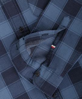 TJM REG CHK SHIRT L/S 12 BLUE