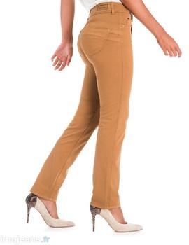 PANTALÓN VAQUERO SECRET SLIM HIGH RISE PUSH IN CARAMELO