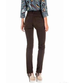 PANTALÓN VAQUERO SECRET SLIM HIGH RISE PUSH IN MARRON