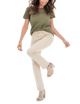PANTALÓN VAQUERO SECRET SLIM HIGH RISE PUSH IN BEIGE