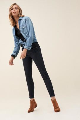 PANTALÓN VAQUERO SECRET SKINNY FIT HIGH RISE AZUL INDIGO