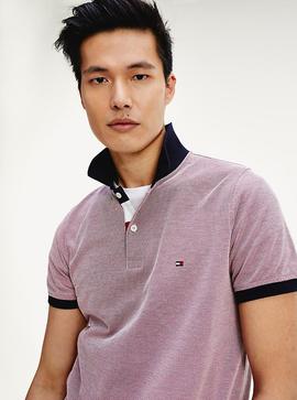 STRUCTURED SLIM POLO PRIMARY RED