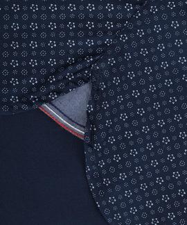 THDM BASIC PRINT STRETCH SHIRT BLACK IRIS