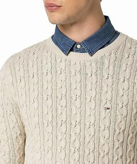 THDM BASIC CN SWEATER OATMEAL