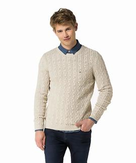 THDM BASIC CN SWEATER OATMEAL