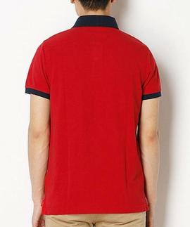 TOMMY JACQUARD SLIM POLO S/S SF RED