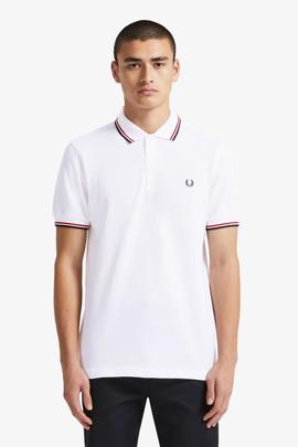 POLO TWIN TIPPED M3600 748 WHITE / BRIGHT RED / NAVY