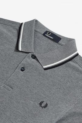 POLO TWIN TIPPED M3600 H33 CARBON BLUE OXFORD / WHITE / NAVY