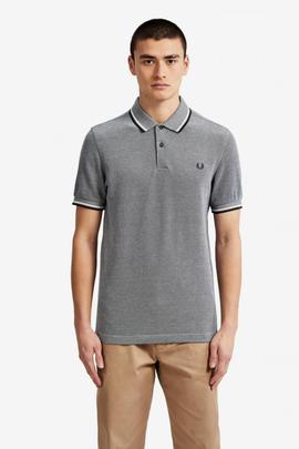 POLO TWIN TIPPED M3600 H33 CARBON BLUE OXFORD / WHITE / NAVY