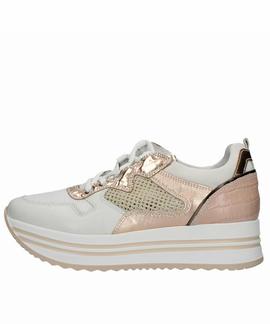 SNEAKER E010567D 707 BLANCO / ORO ROSA / NUDE