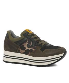 SNEAKER A909041D 510 LEOPARDO / VERDE KAKHI