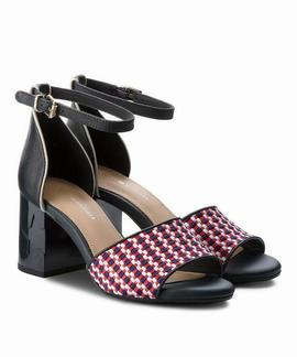 SANDALIAS CORPORATE INTERWOVEN MID HEEL TANGO RED