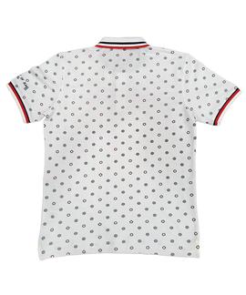 POLO M.C HOMBRE ESTAMPADO BLANCO