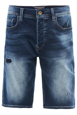BERMUDAS LOOSE JOGGER CON ROTOS EN DENIM AZUL