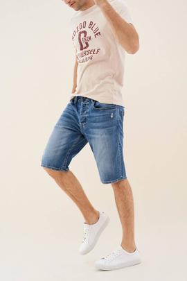 BERMUDAS LOOSE EN DENIM AZUL CLARO