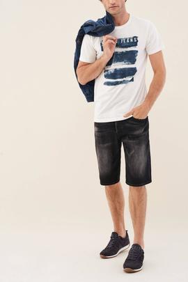 BERMUDAS LOOSE EN DENIM NEGRO LAVADO