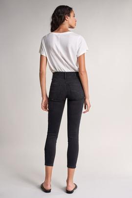 PANTALÓN VAQUERO SECRET CROPPED SKINNY CON RIBETE LATERAL