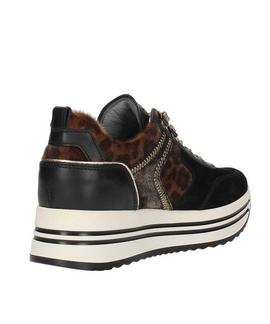 SNEAKER I013290D 100 NEGRO / LEOPARDO
