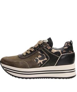 SNEAKER I013291D 510 VERDE MILITAR / LEOPARDO