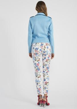 CHAQUETA BIKER CELESTE