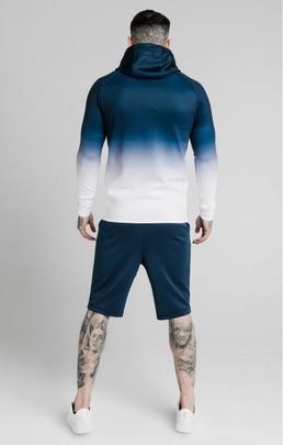 NAME SCOPE ZIP THROUGH HOODIE NAVY - WHITE