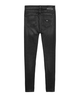 PANTALÓN VAQUERO NORA MID RISE SKINNY FIT ANKLE ZIP BLACK