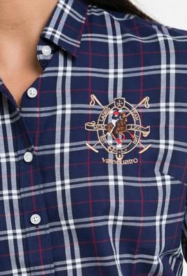 CAMISA M TARTAN AZUL MARINO