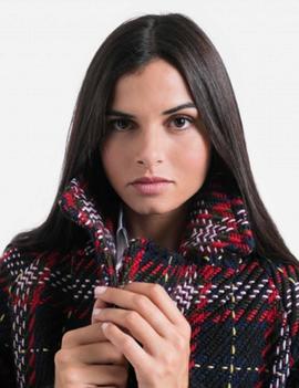 ABRIGO M KIANA TARTAN ROJO