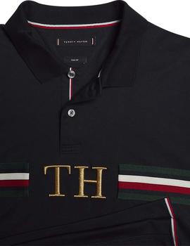 TH MONOGRAM CHEST SLIM POLO DESERT SKY