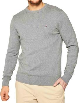 PIMA COTTON CASHMERE CREW NECK DARK GREY HEATHER