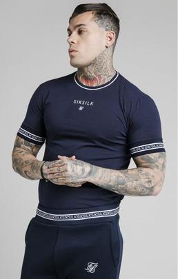ELEMENT STRAIGHT HEM GYM TEE NAVY - WHITE