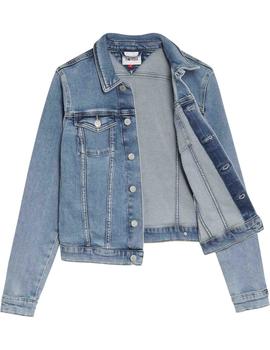 CAZADORA VAQUERA VIVIANNE SLIM FIT EN DENIM AZUL CLARO
