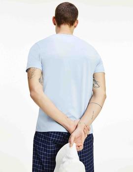 LOGO BOX STRIPE TEE SWEET BLUE